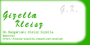 gizella kleisz business card